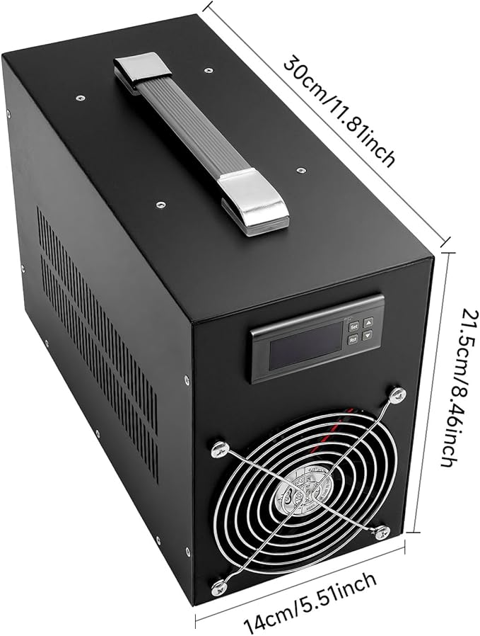 Aquarium Chiller 47Gal 1/10HP Fish Tank Chiller Water Chiller for Aquarium with Compressor Refrigeration (60L/15.85Gal)