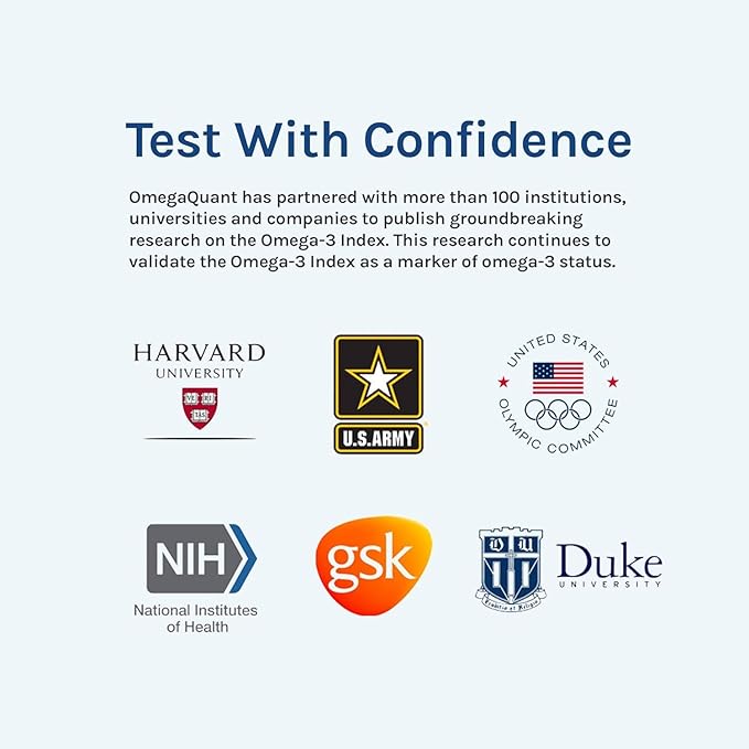 OmegaQuant Omega-3 Index Basic 2-Pack Original Omega-3 Blood Test Kit, At-Home Collection, CLIA-Certified Lab Analysis, Includes 2 Test Kits