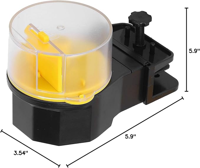Automatic Fish Feeder, Feeder, Aquarium Dry Granular Timed Ble Convenient Feeders Flake Food for Blue Easy Installation DispenserBlue (Yellow)