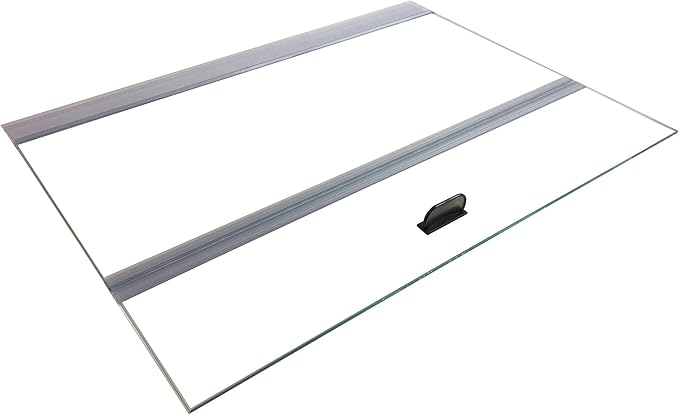 H2Pro 48x18 Glass Canopy 2 Piece Set for 75/90/110 Gallon Aquarium Fish Tank (22.08 x 16.57 x 0.16in)