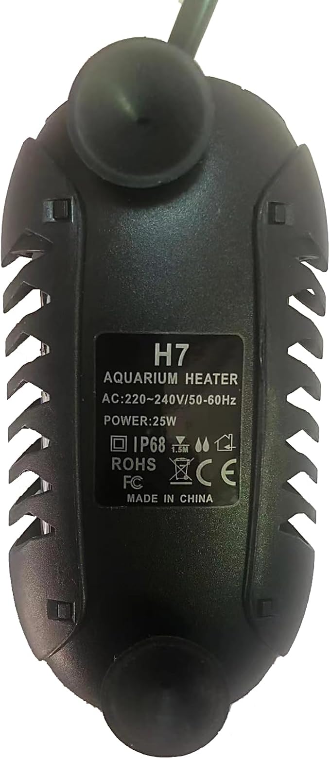 Mini Aquarium Heater 25W Small Fish Tank Heater 25 Watt with External Temperature Controller, LED Display, Used for 5-10 Gallon Tank