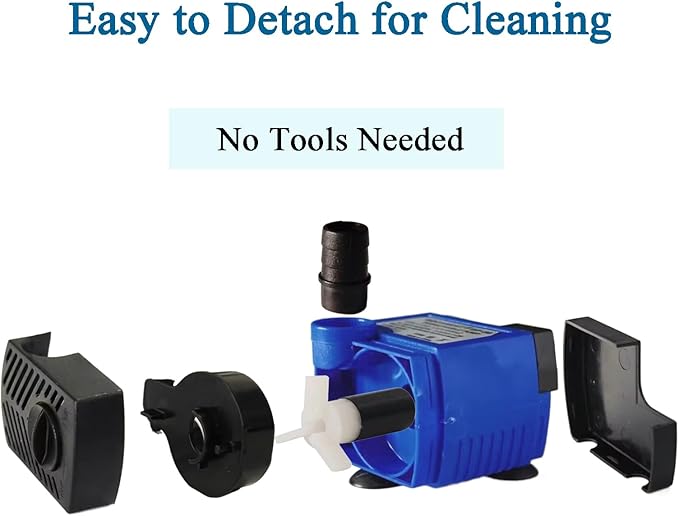 AQUANEAT Submersible Water Pump, 50GPH Fountain Pump, Small Water Pump, Aquarium Pump for Fish Tank, Outdoor Water Fountain, Hydroponics, Pond Filter Pump