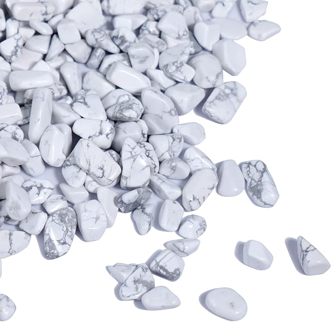 gemshan 2lb Natural White Rocks 7mm-9mm, River Rocks for Plants Succulents, Withe Stone Pebbles for Aquarium Vase Decoration