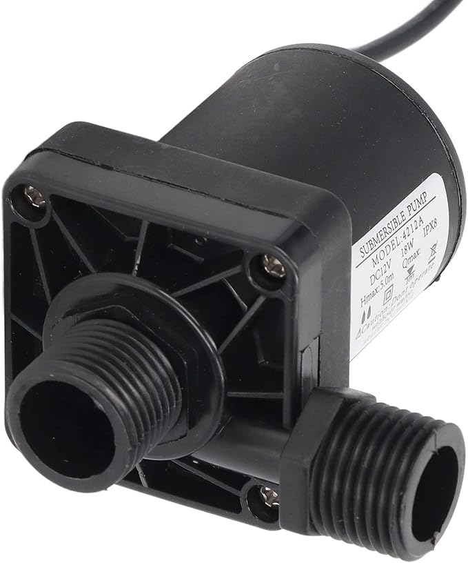 Small Submersible Pump DC12V 20W 800L/h Quiet Fountain Water Pump Brushless Motor for Aquarium Fish Tank Garden Hydroponics