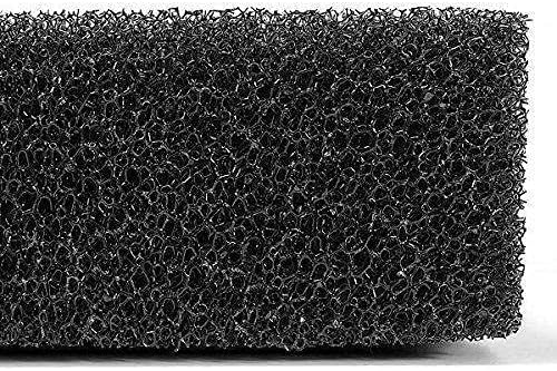 Wave Point Filter Foam Sponges, Bio Sponge Filter Media Pad, Cut-to-Size Foam for Aquarium Fish Tank Aquarium Sponge Filter Foam 17.7" x 6" x 2" (Black 30PPI)