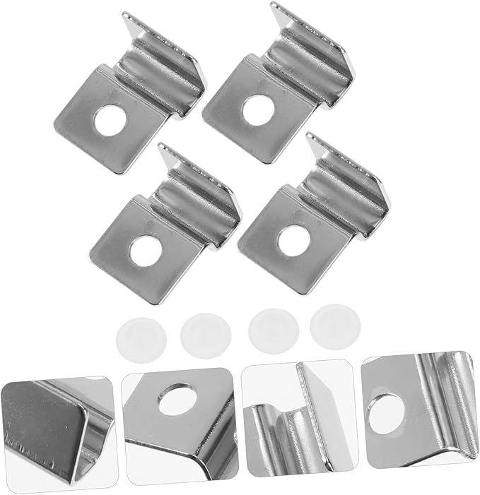 Ipetboom 12pcs Fish Tank Support Brackets Glass Cover Clips for Aquariums Prevents Fish from Jumping Fits Glass Lids for Various Tank Types