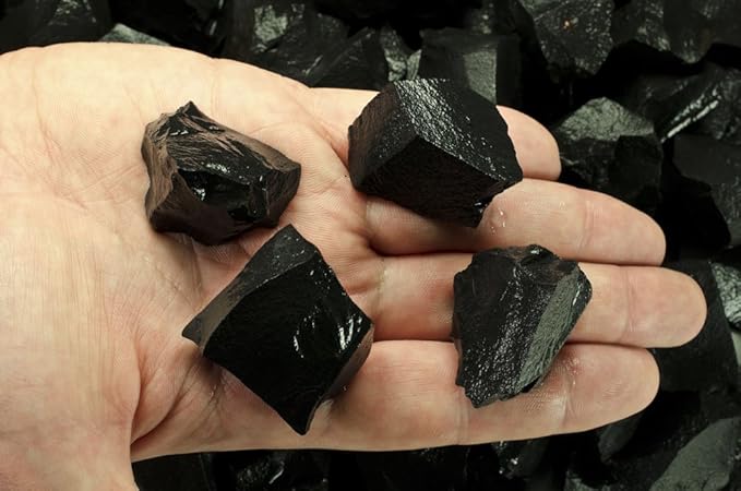 Fantasia Materials: 5 lbs Black Jasper Rough Stones from India