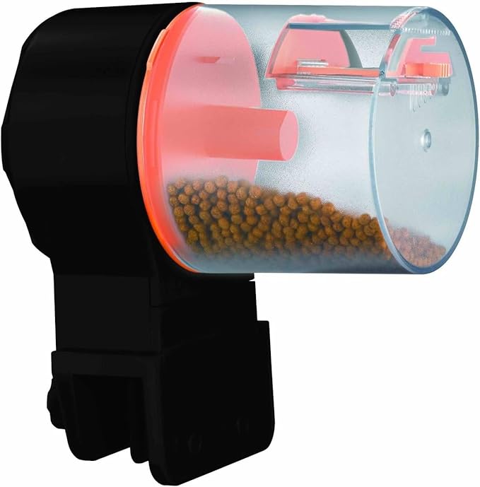 Hidom Aquarium Automatic Holiday Vacation Fish Tank Vivarium Feeder - 2 x Drum Dispensers - Flake, pellets or Freeze Dried - Battery Operated - AF-101