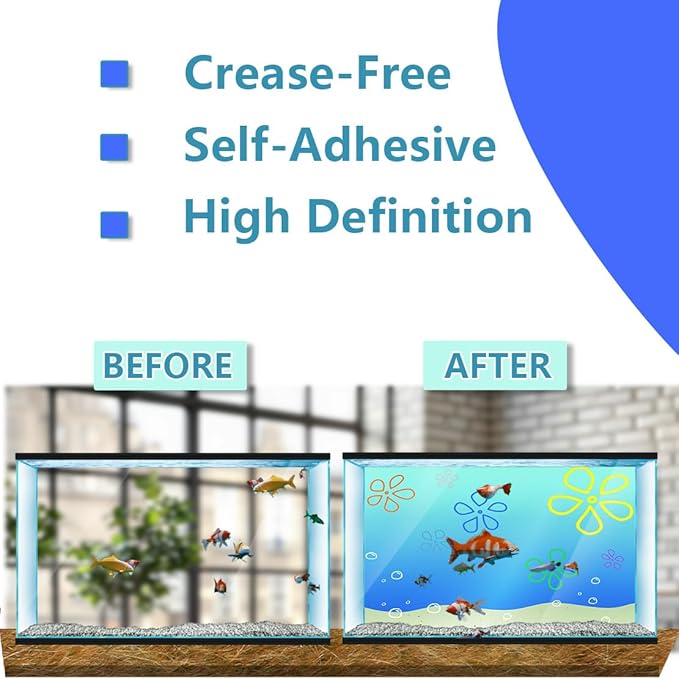 Aquarium Background Stickers - Black Stone Texture- Fish Tank Reptile Terrarium Decor Poster (60 x 30 cm / (23.6 x 11.8 inches))