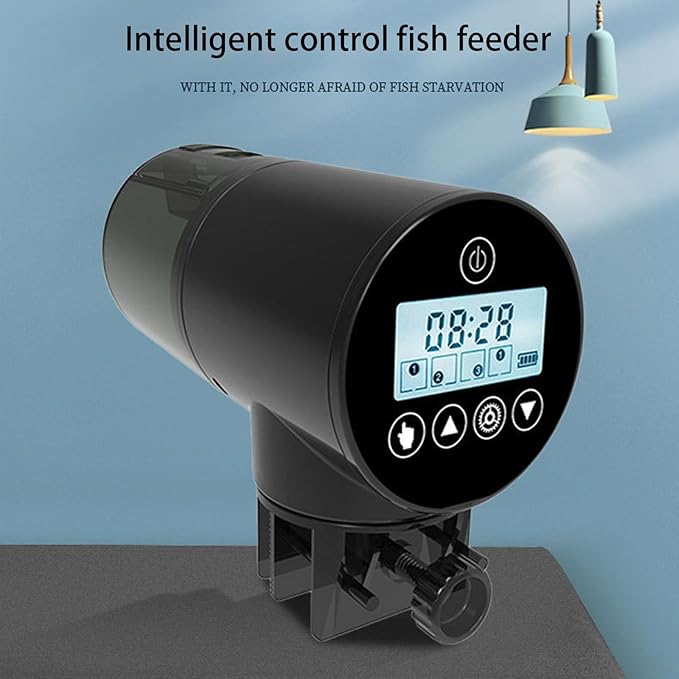Rechargeable Aquariums Fishes Feeders Automatic Regulable Timers for Holiday Use with 200ml Food Dispenser