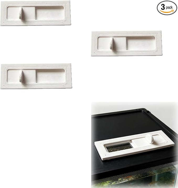 Sliding Feeding Port Cover for Fluval Flex 9 Gallon, 3 pcs,Convenient Aquarium Lid, Prevents Water Splashing, Easy Feeding, Compatible with Fluval Flex 9 Gallon Aquariums, Easy Installation