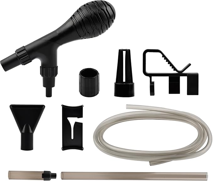 Small Fish Aquarium Gravel Cleaner Kit - Manual 80GPH Strong Suction Gravel Vacuum for Aquarium, Water Changer, Sand Washer, Glass Cleaner & Waste Remover for 5-80 Gallon Tanks, 200cm Hose