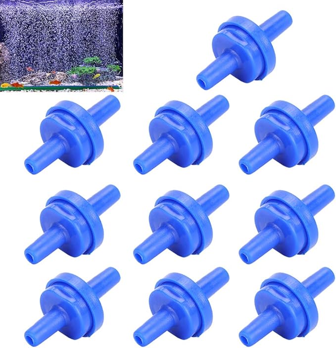 10Pcs Aquarium Air Pump Check Valves Plastic One Way Non‑Return Fish Check Valve Air Pump Accessories for 4MM Hose