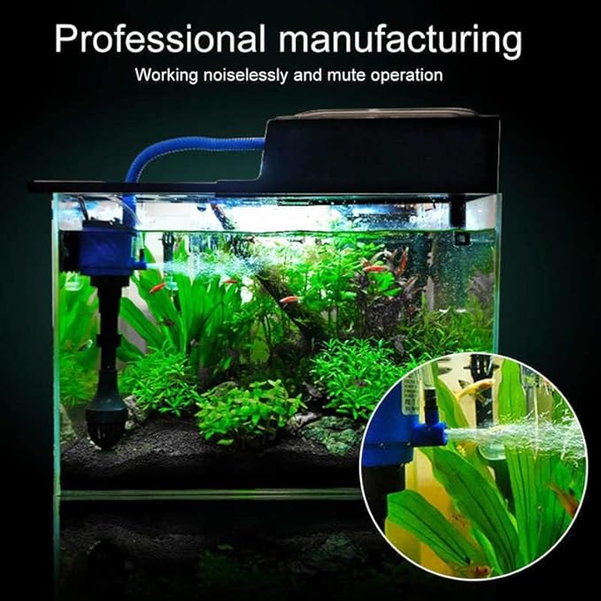 ZTBH Submersible 3 in 1 Mute Aquarium Filter Pump, ABS Material, 380L/H Flow, 0.7m Lift