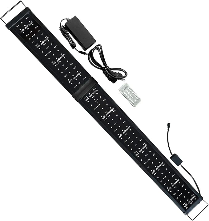 Upgraded Led Aquarium Light 11 to 78 inch Full Spectrum Fish Tank Light Adjustable Remote Control Hood Lamp Lighting for Freshwater Saltwater Marine (Remote Control Multicolor 60-72 Inch(24+36"))