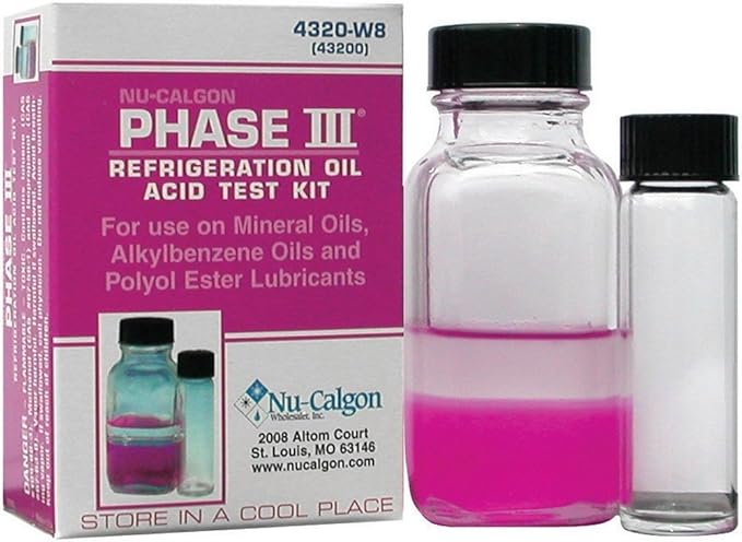 Nu-Calgon 4320-W8 - Acid Test Kit Phase III Refrigeration Oil Acid Test Kit