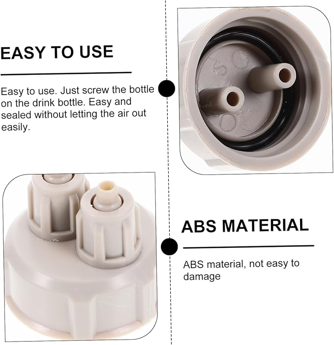 Mipcase 2pcs Guage Aquarium Bottle Reactor Planted Accessories Diffuser Tube Part for Plants Tank Cap Dioxide Tool Tank, Carbon Cap, Fish Generator Reactor, System