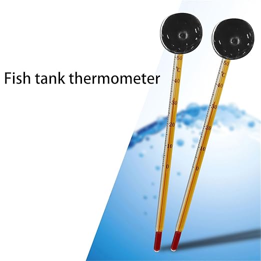 Aquarium Accurate Thermometer Easy-to-Read Fish Tank Thermometers Sucking Cup Monitors Terrarium Temperature Meter Aquarium Thermometer