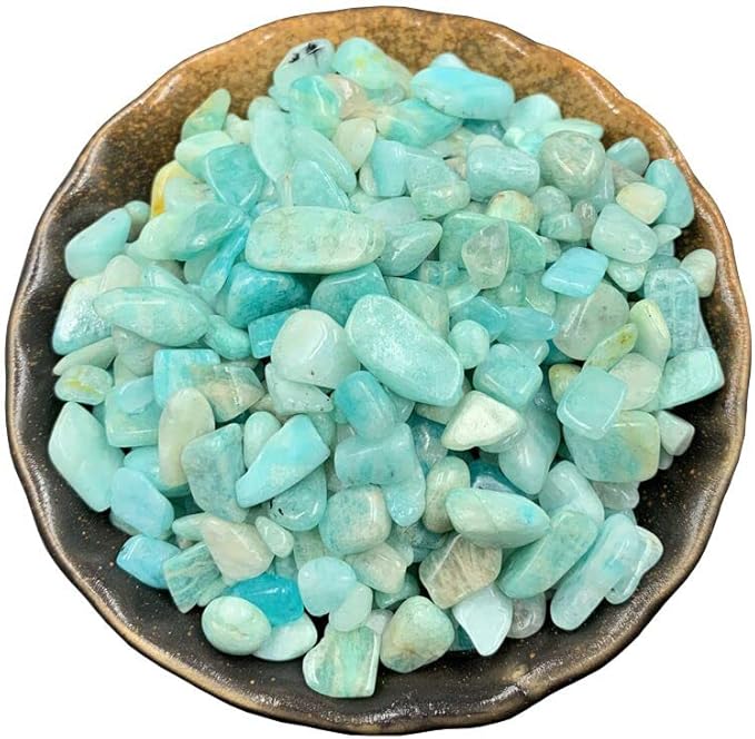 50/100g Natural Stones Gravel Crystals Chip Quartz Minerals Tumbled Agates Specimen Gemstones Home Aquarium Decor,Amazon Stone,50g