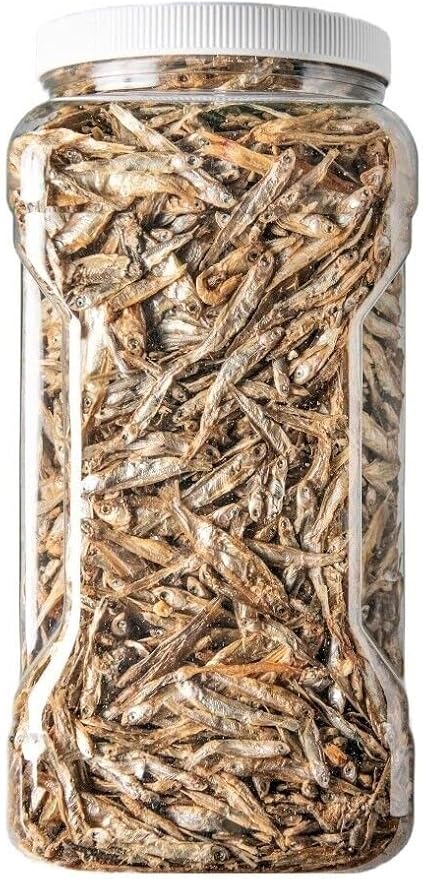 1"- 3" Fresh Water Freeze Dried Fish for Piranha, Large Fish, Turtles, Cats, Sugar Glider, Marmosets, Chinchillas, Squirrels, Hamsters…2oz Small Jar