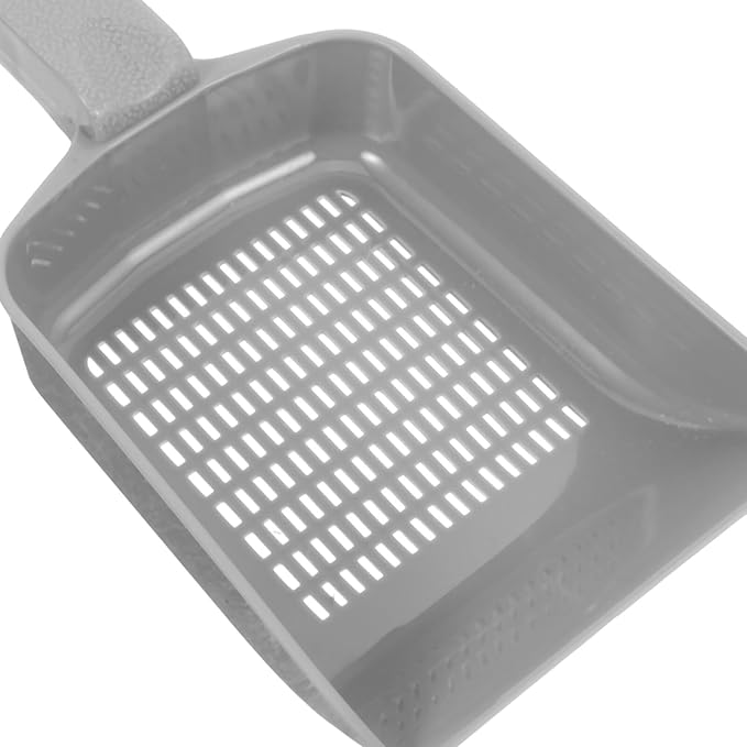 NUOBESTY Fish Tank Sand Scoop with Drainage Holes, Gray Aquarium Gravel Shovel for Sediment Cleaning, Portable Fish Tank Cleaning Tool for Aquarium Maintenance