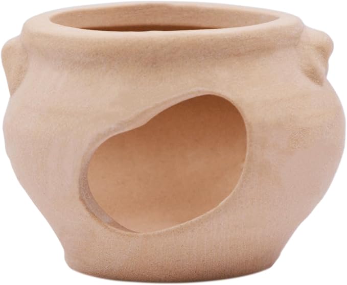 AnRui Aquarium Decorations Mini Ceramic Jar Fish Tank Hideout Cave Cute Pot Aquarium Accessories Decor Ornaments for Cichlid, Small Fish, Shrimp to Play Hide Breed Habitat