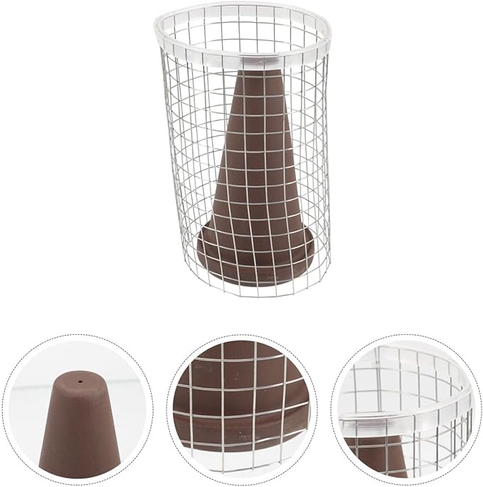 BESPORTBLE Fish Breeding Cones Cave: Shrimp Breeding Bucket - Ceramic Fishing Spawning Cone - Small Spawning Bucket with Grid for Discus Fish Shrimp, 16x9cm