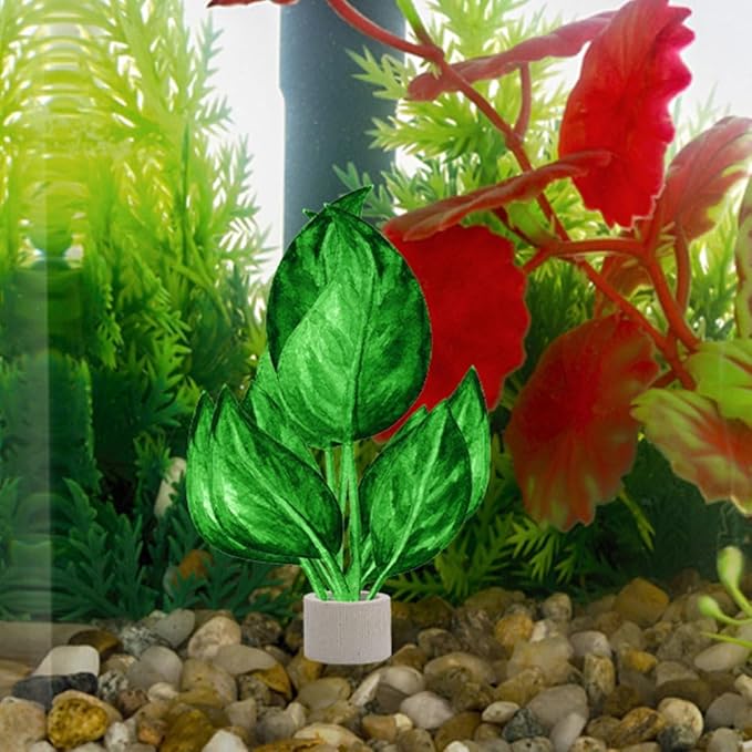 iplusmile Aquarium Plant Holder Rings 1.77In Ceramic – Weighted Anti-Float Secure Fixing – for Fish Tanks Freshwater Aquariums Shrimp Tanks for Live Aquatic Plants Grass Decor