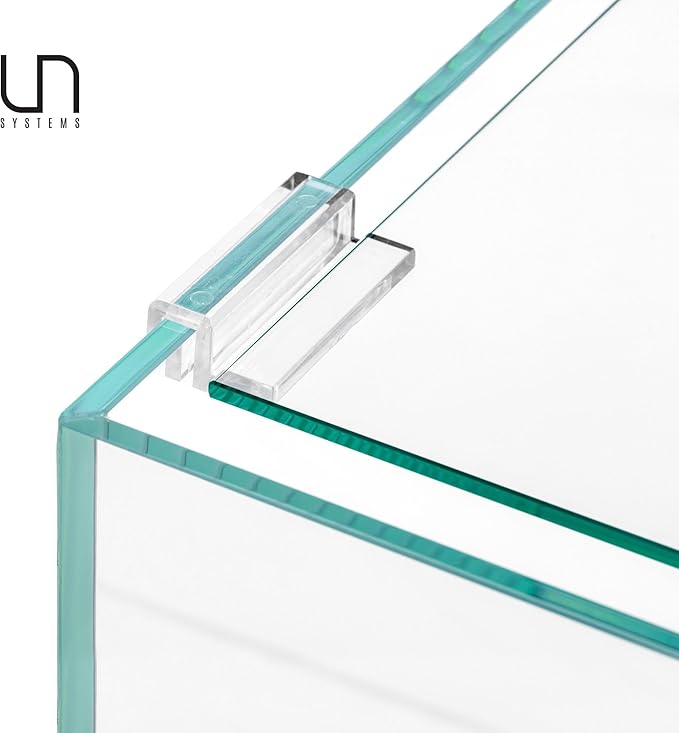 Ultum Nature Systems Ultra Clear Rimless Aquarium Lid for Glass Fish Tanks - Cover With Clips for 90L Frameless Tanks