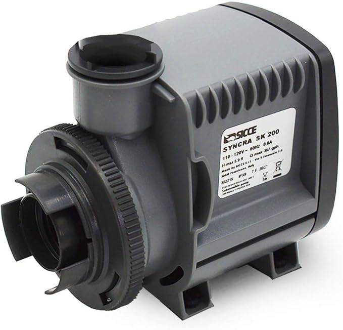 Sicce Syncra SK 200 Replacement Skimmer Pump 66 GPH (air) | Designed for Saltwater Aquarium Marine Use in Protein Skimmers | Silent Operation, Low Heat, Maximum Efficiency & Reliability
