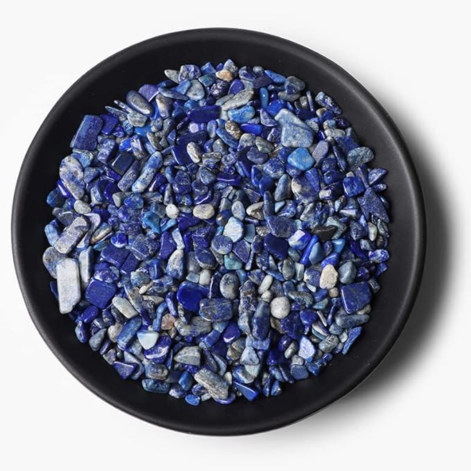3-5MM Natural Stone Gravel Quartzs Agat Jaspers Chips Minerals Tumbled Specimen Stone Home Aquarium Decoration,NO.17 Lapis Lazuli,20g