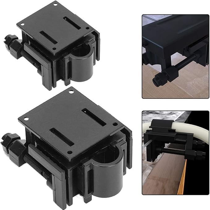 Zerodis Aquarium Tube Clips, 2Pcs Fish Water Pipe Holders Clamps Multifunction Plastic Adjustable Fish Mounting Clip for Tube Dia Within 18mm