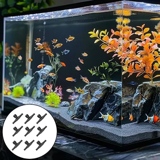 30 Pcs Aquarium Air Control Valves, Black T-Shaped Single Way Air Flow Regulators for Fish Tank Pump Systems, Adjustable Plastic Hose Connectors for 4mm Tubing