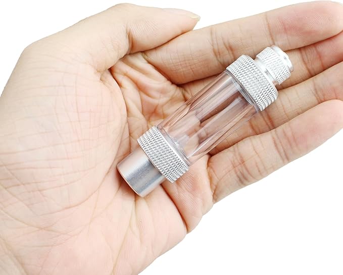 TAODAN Silver Aquarium Carbon Dioxide Single Head Bubble Counter with Built in Check Valve for Generator Regulators