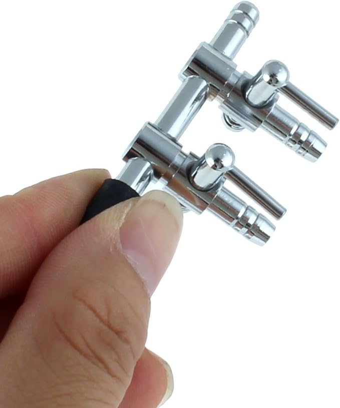 Jardin Aquarium 2-Way Water Air Flow Control Lever Valve, 5mm Tube Diameter