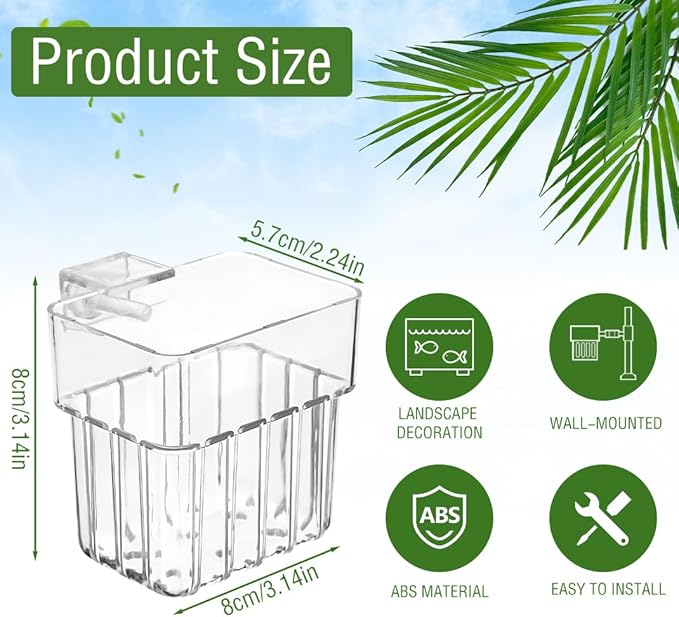 2 Pieces 6 Holes Aquarium Plant Holder Clear Acrylic Fish Tank Planter Cup Hanging Water Plants Pot for Aquarium Decor Plant Cultivation Aquarium Decorations