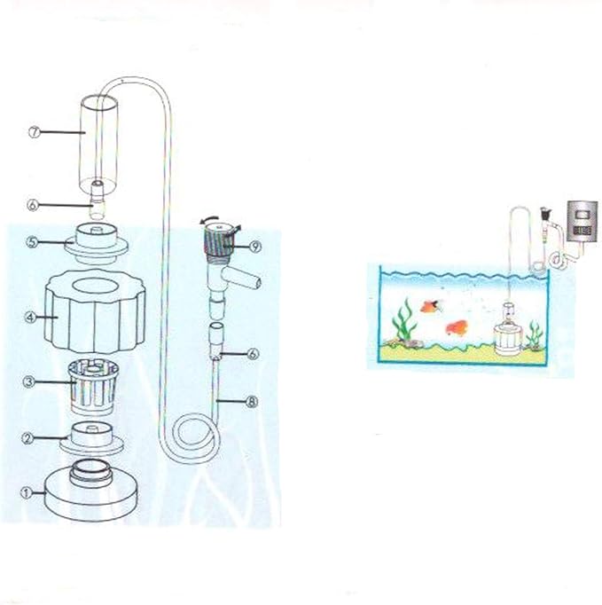 AQUANEAT Mini Aquarium Sponge Filter, Quiet Fish Tank Bio Foam Filter, with Airline Tubing, up to 2Gal