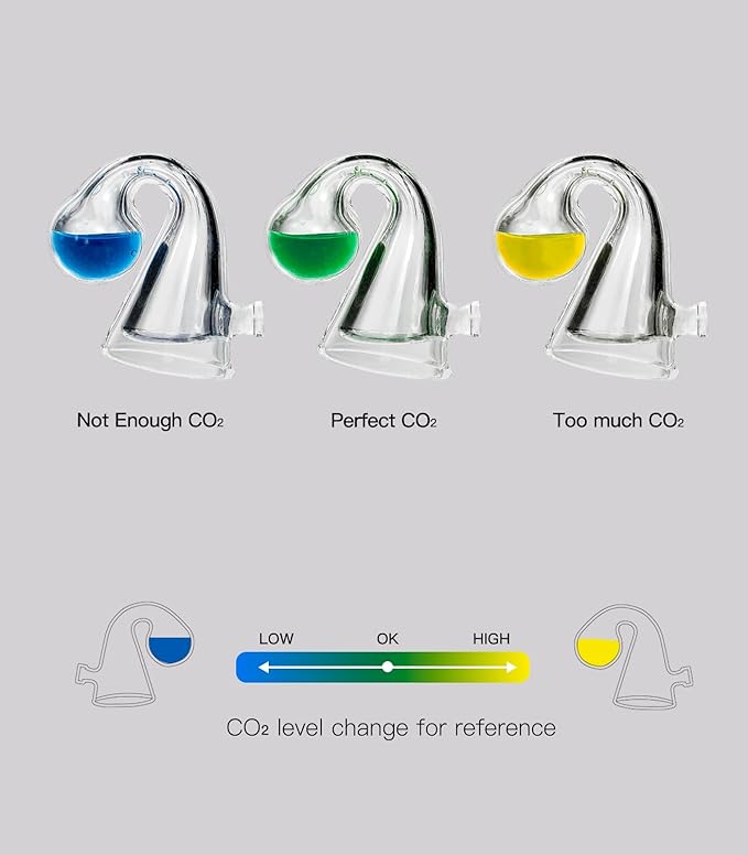 Aquarium Glass CO2 Diffuser + Glass CO2 Drop Checker