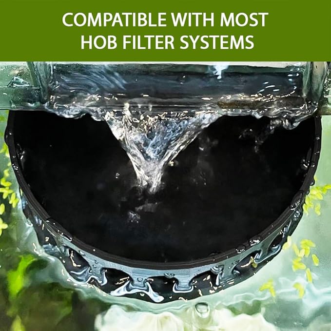 Aquarium Filter Baffle, Universal HOB Filter Compatible, Slow Flow Design for Betta Fish and Shrimp Tanks, 2 Suction Cups for Easy to Install Aquarium (Large)