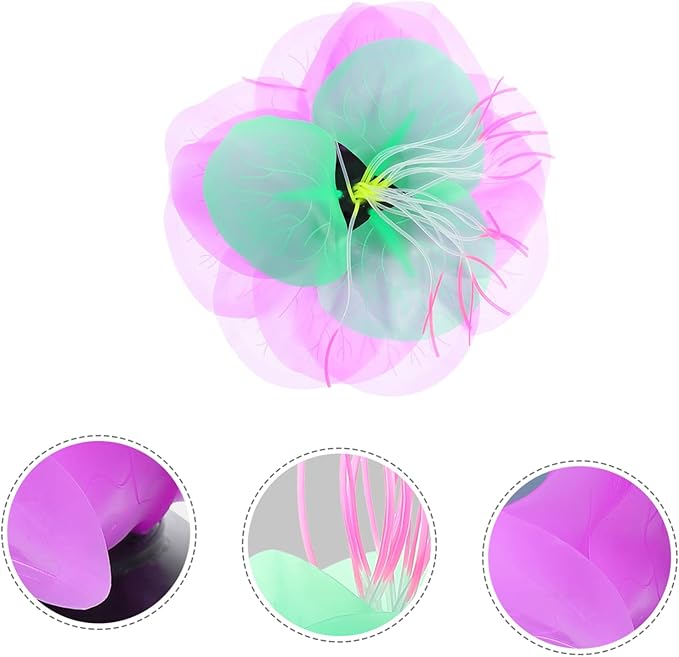 BESPORTBLE Colorful Water Lily Aquarium Decoration Fish Tank Adornment for Aquatic Landscapes Compact and Lightweight Design for Enhancing Fish Tank Aesthetics Vivid and Attractive Water