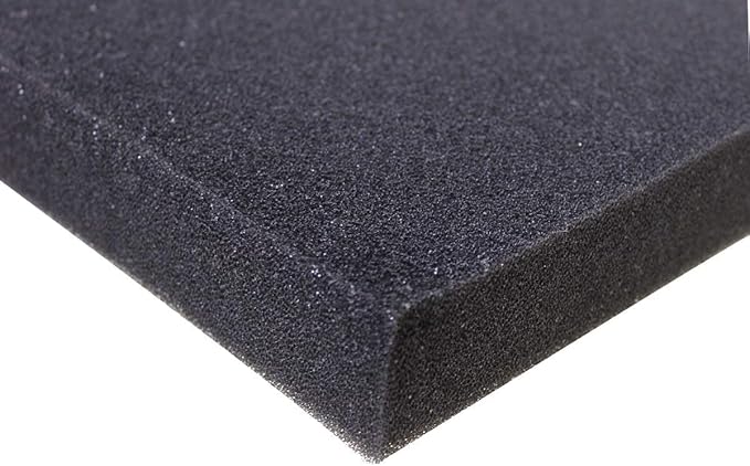 Wave Point Aquarium Filter Sponge Open Cell Foam Sheet Bio Sponge Filter Media Pad HMF Fish Tank Sump Divider 23" x 12.25" x 2" (Black 40PPI (1pc))