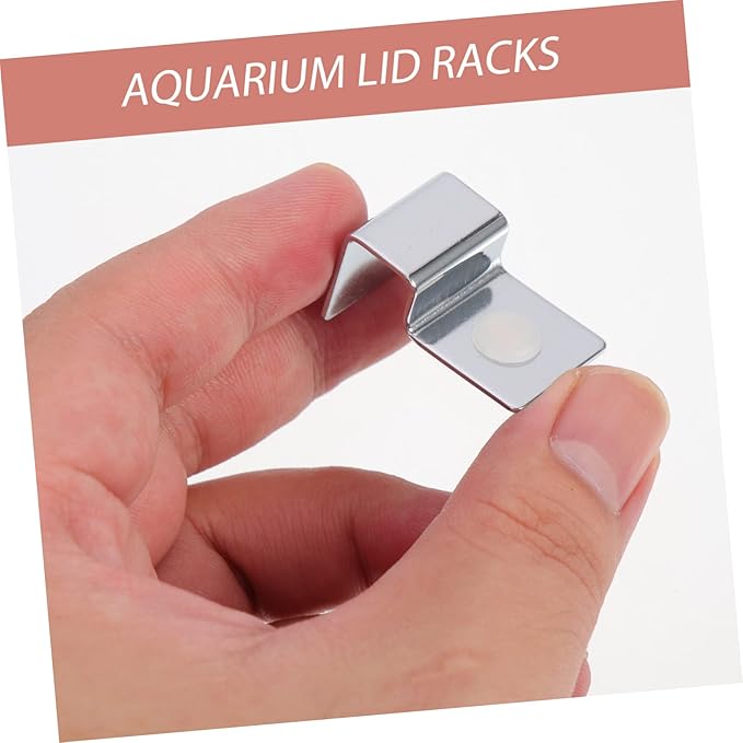 BESPORTBLE 20pcs Sturdy Aquarium Glass Lid Holders Support Clips for Fish Tanks Stainless Steel Brackets for Various Aquariums Easy Cleaning Accessory
