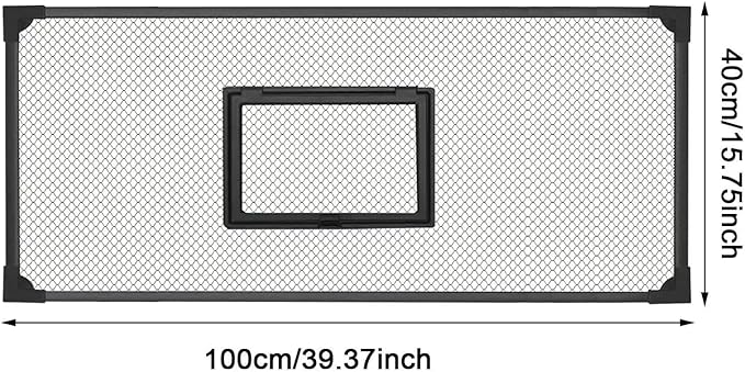 Mesh Screen Netting for Fish, DIY Magnetic Fish Tank Aquarium Screen Top Cover Multiple Sizes(100x40cm)