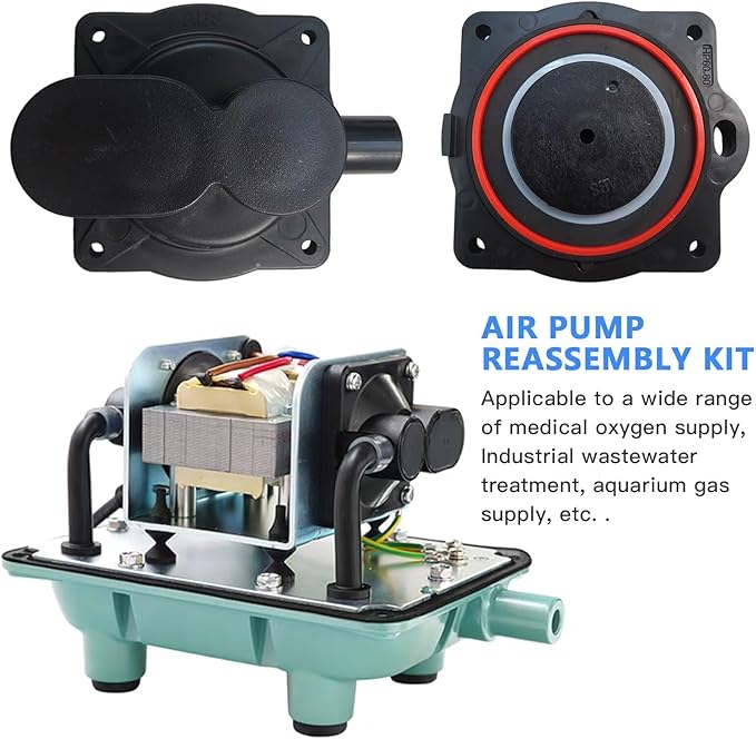 Updated for HP60/80 Air Pump Rebuild Complete Kit for Hiblow HP 80 HP 60 Aerators HP-80-0110, with White Switch