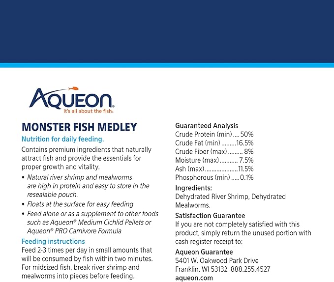 Aqueon Monster Fish Medley 3.5 Ounces