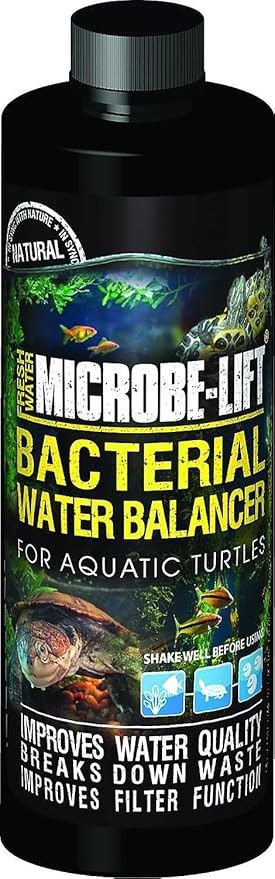MICROBE-LIFT Bacterial Water Balancer for Aquatic Turtle Environments, Organic Waste Reducer, 4oz