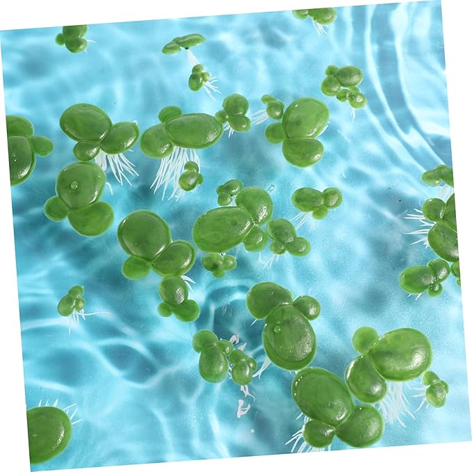 TEHAUX 36pcs Artificial Floating Duckweed Plant Artificial Foliage Pond Decor Pond Scenery Aquarium Fish Tank Decoration