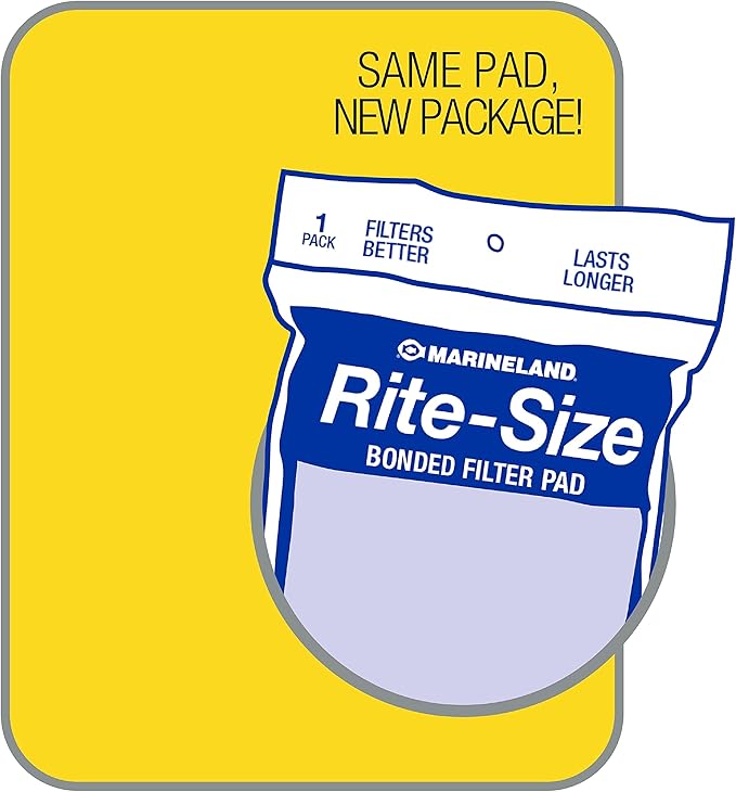 Marineland Bonded Filter Pad, Cut To Fit Any aquarium Filter, Whites & Tans, 312 sq. in.