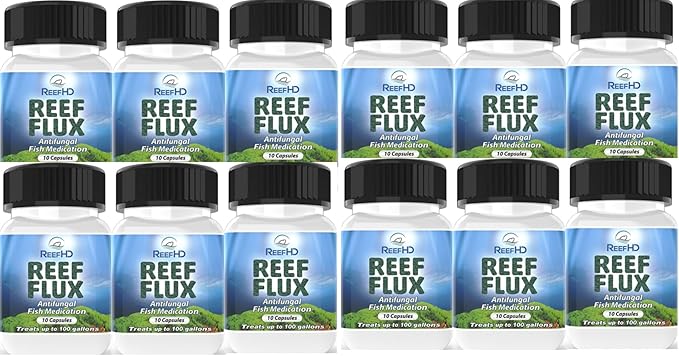 ReefHD Reeflux FIuconazole 200mg fungaI Fish lnfections lchthyophonus SaproIegnia KlLL Bryopsis Green Hair AIgae Aquarium Reef Flux AIgae Buster (12 Packs)