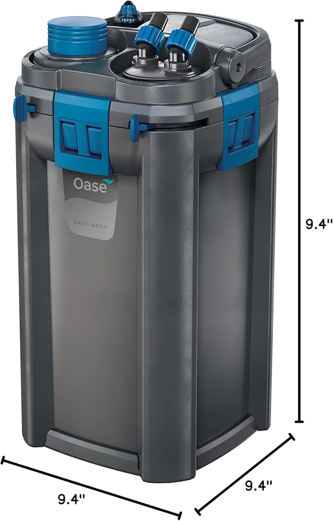 OASE BioMaster Thermo External Filter with Built-in Heater for Aquariums up to 160 gallons, Multi-stage Filtration, Easy Maintenance Prefilter, Quiet Canister Filter, German Engineering